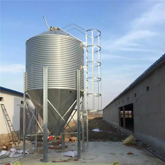 1 3mm Thickness Chicken Feed Silo , Galvanized Chicken Farm Equipment