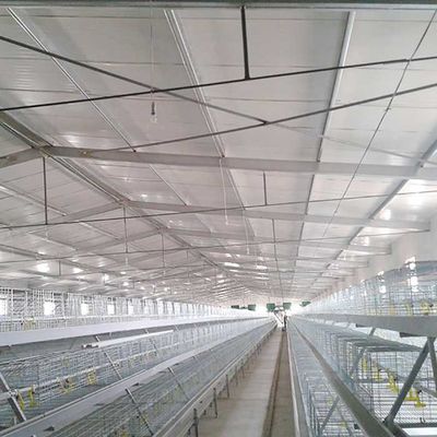 Aging Resistance Poultry Farm Cage , Three Tiers Battery Cage System For Broilers
