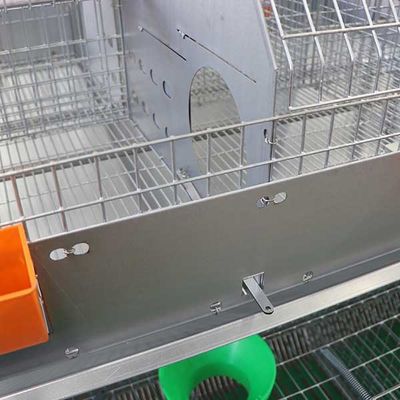 24 Cells Battery Operating Farm Rabbit Cage Two Tiers Easy Cleaning Durable