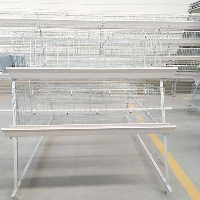 0.75kw Galvanized Wire Chicken Cages , Automatic Layer Poultry Farming Equipment