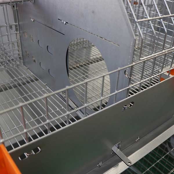 Steel Wire Mesh Farm Rabbit Cage Hot Dipped Galvanized Surface 12 Mums Capacity