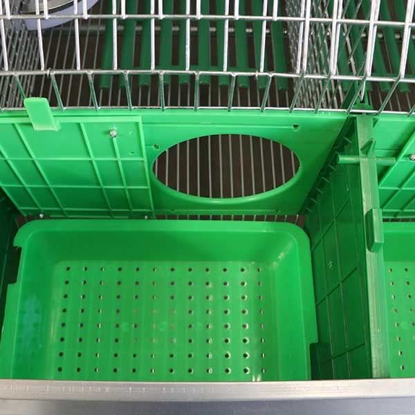 Wire Floor Custom Rabbit Cage , Large Commercial Rabbit Breeding Cages