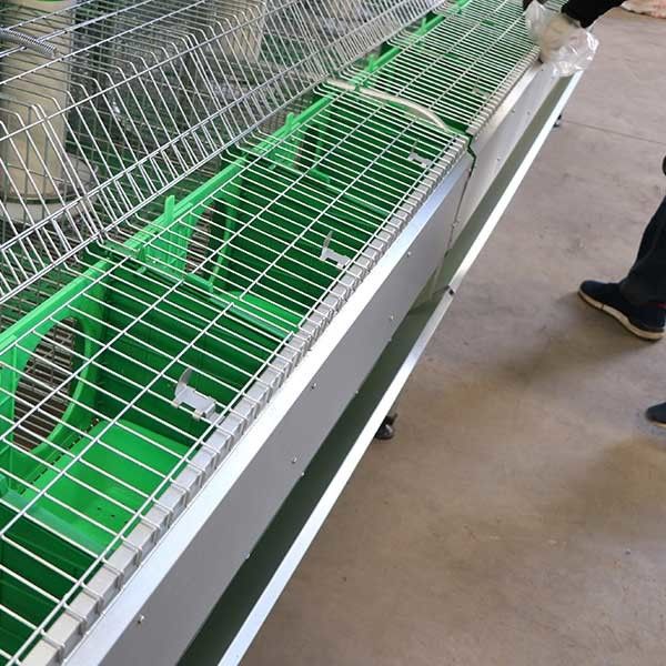 Low death Rate Double Tier Rabbit Cage , Up Tier 50 - 80 Babies Rabbits In Cages